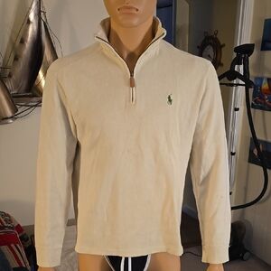 Ralph Lauren Cream Zip Up Sweater
